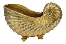 Bowl in the shape of a seashell, 28 cm, gold-plated