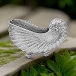 Bowl in the shape of a seashell, 28 cm, nickel-plated