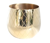 Pineapple bowl in polished brass with height 10 cm and diameter 10 cm, weight 400 grams