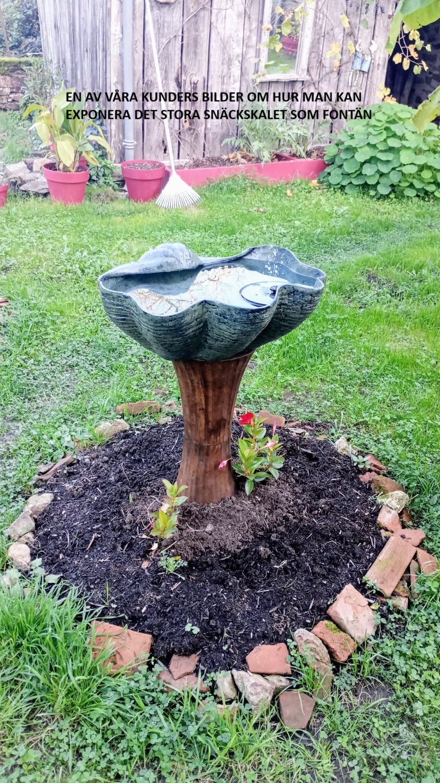 Snäckskal, större, i aluminium 60 cm x 54 cm x 20 cm