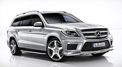 Solfilm til Mercedes GL. Ferdig tilpasset solfilm til alle Mercedes biler.