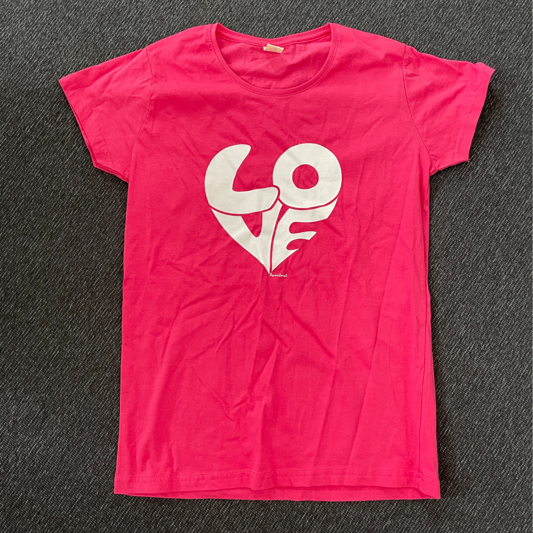 T-shirt LOVE kort ärm - pink