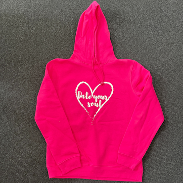 Date your soul Pink hoodie unisexmodell