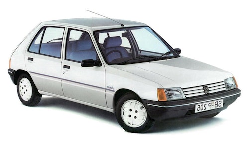 Przyciemnianie szyb Peugeot 205 5-d