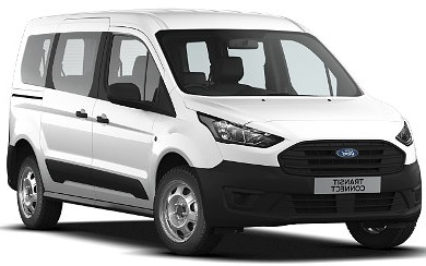 Window tint film for the Ford Transit Connect combi L2.