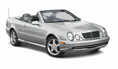 Window tint film for the Mercedes CLK cabriolet.