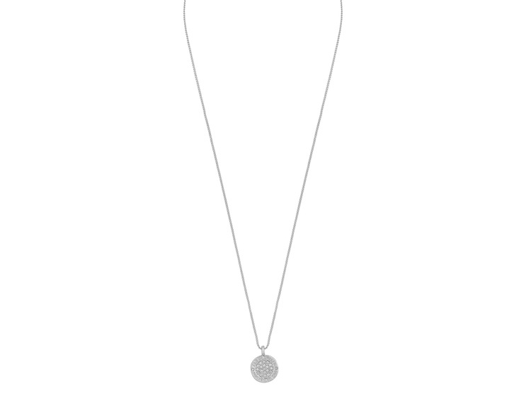 Luna pendant neck 42 silver/clear