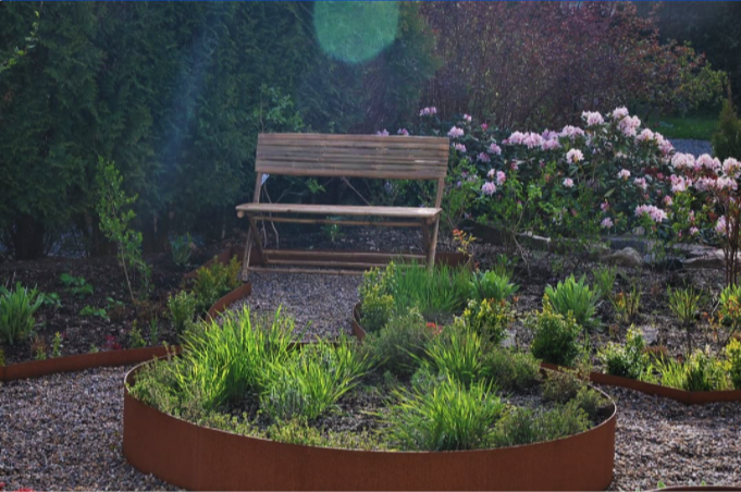 Trädringar av Corten 95 cm, svetsade