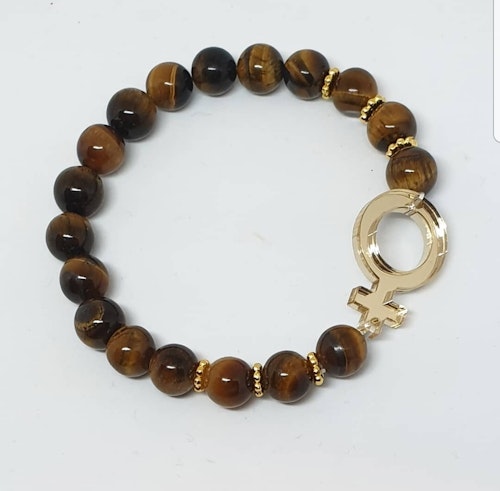 Tigerseye med guldspegel Venus