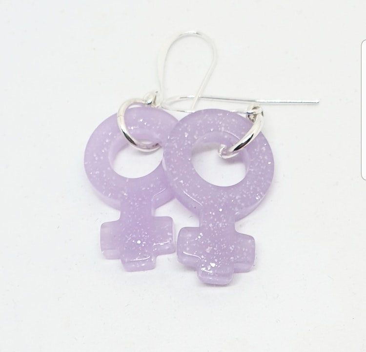 Glitterresin lila