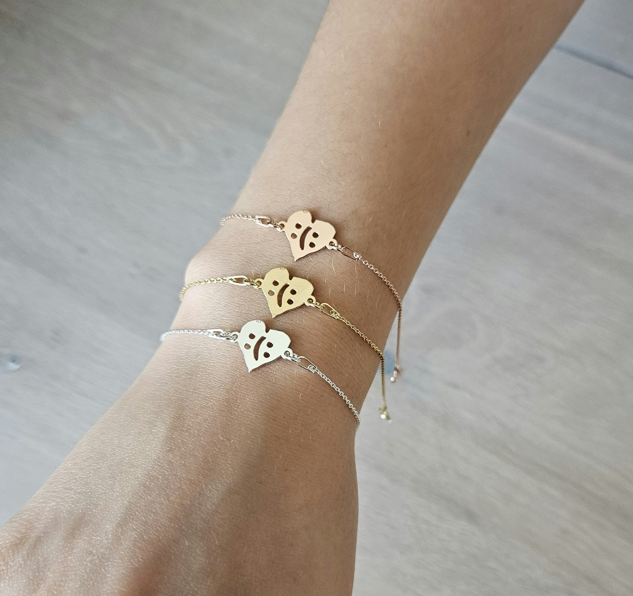 Armband hjärta med guldplätering