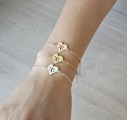 Armband hjärta med guldplätering