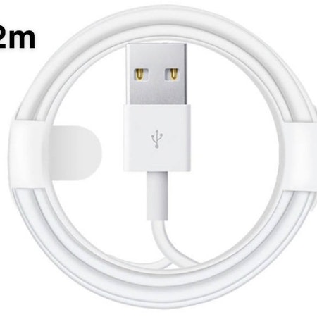 2 meters kabel till iPhone 6/6s/ 7/8/x/xs/xs max/11/11pro/11pro max