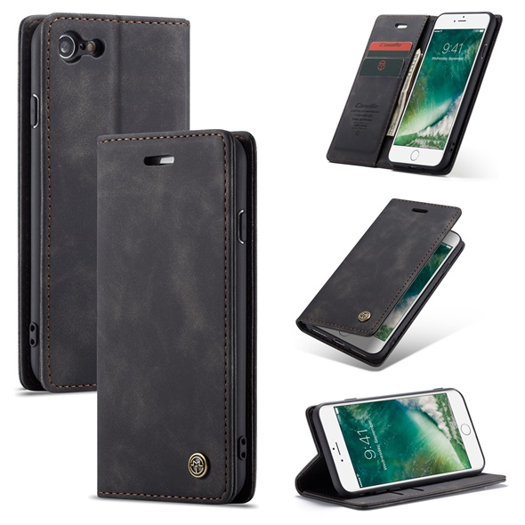 caseme Plånboksfodral iPhone SE 2020 svart