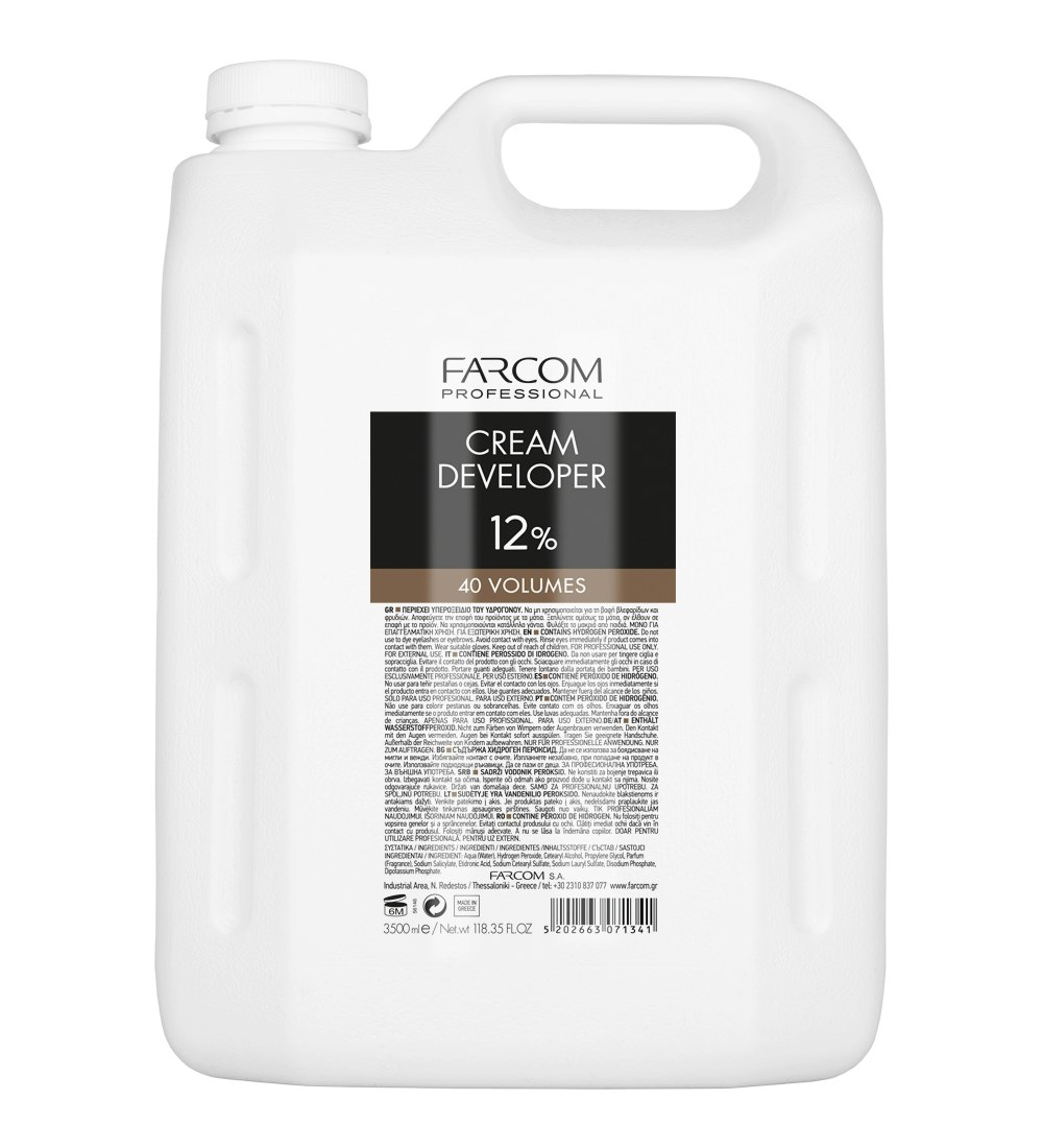 FARCOM PROFESSIONAL CREAM DEVELOPER 40 VOL 3500ML