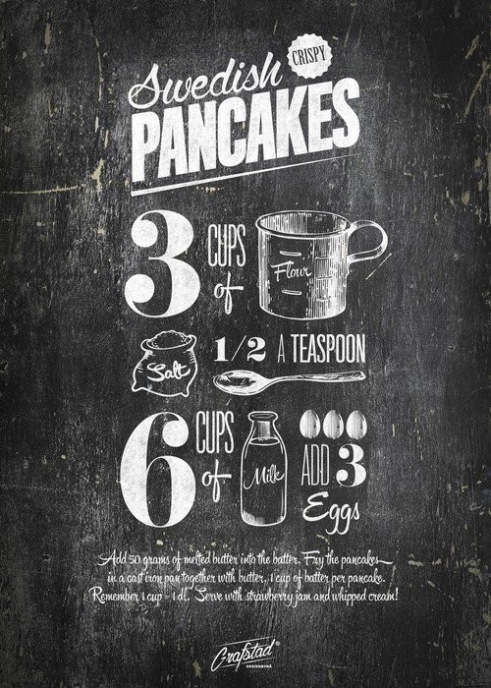 Poster Swedish Pancakes 50x70