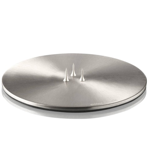 Ljusplatta Ester & Erik -Silver 9cm