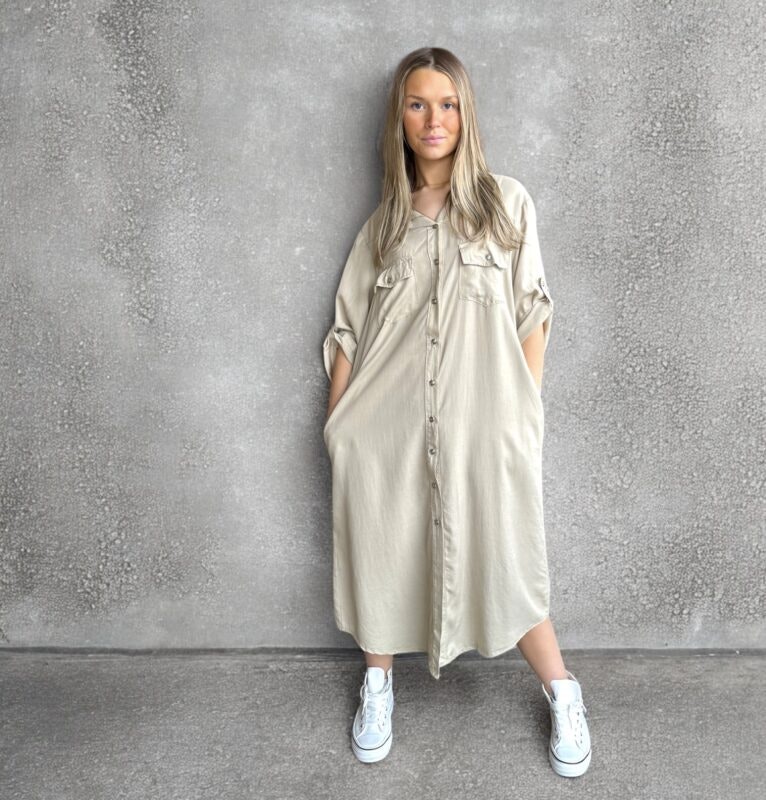 Klänning Lycocell Beige/Cashmere