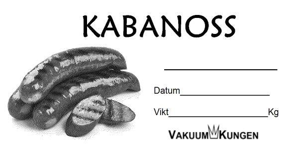 Korv & Hamburger etiketter på rulle
