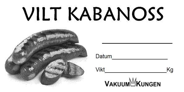 Korv & Hamburger etiketter på rulle