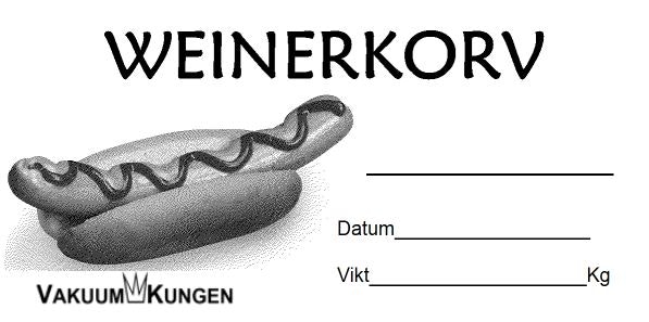 Korv & Hamburger etiketter på rulle