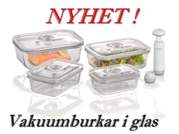 Vakuumbehållarsats (Glas) 4-pack med pump