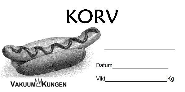 Korv & Hamburger etiketter