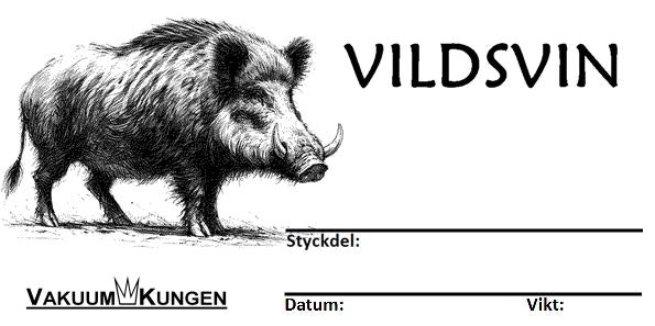 Viltetiketter på rulle