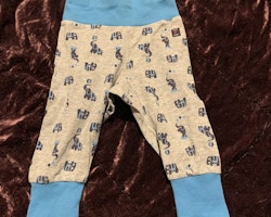 Byxor i grått och blått med elefant mönster från PoP stl 62