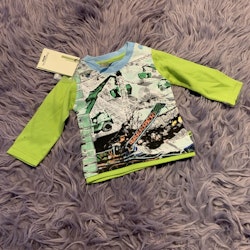 Ljusblå och ljusgrön tröja med krantryck från Fransa kids MiNi B stl 68