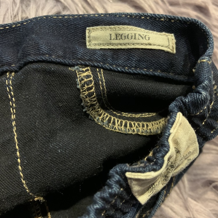 Jeansleggings i en mörkblå ton från Ralph Lauren stl 74
