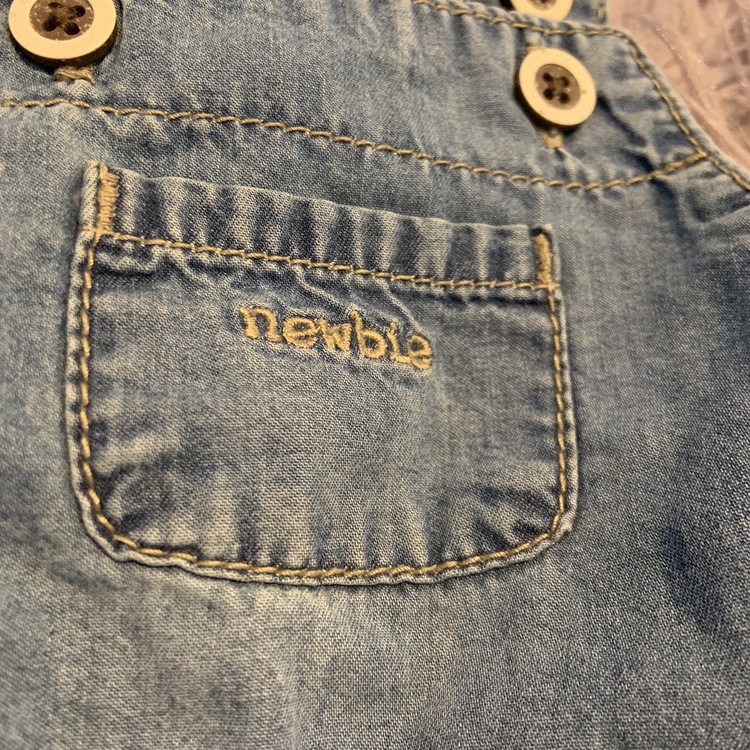 Mjuka jeans hängselbyxor från Newbie stl 56