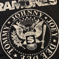 Svart t-shirt med vitt Ramones tryck från South West stl 98/104