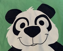 Grön jumpsuit med en panda från Name it stl 62