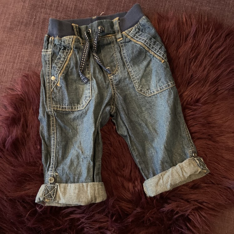 Tunna jeans med Bamse brodering från Lindex stl 80