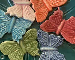 OBS! Flera olika färger: Keramik fjärilar från Mateus