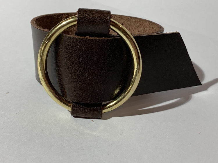 Armband bred, guldfärgad ring