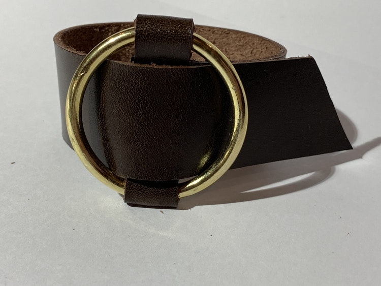 Armband Nova bred, guldfärgad ring