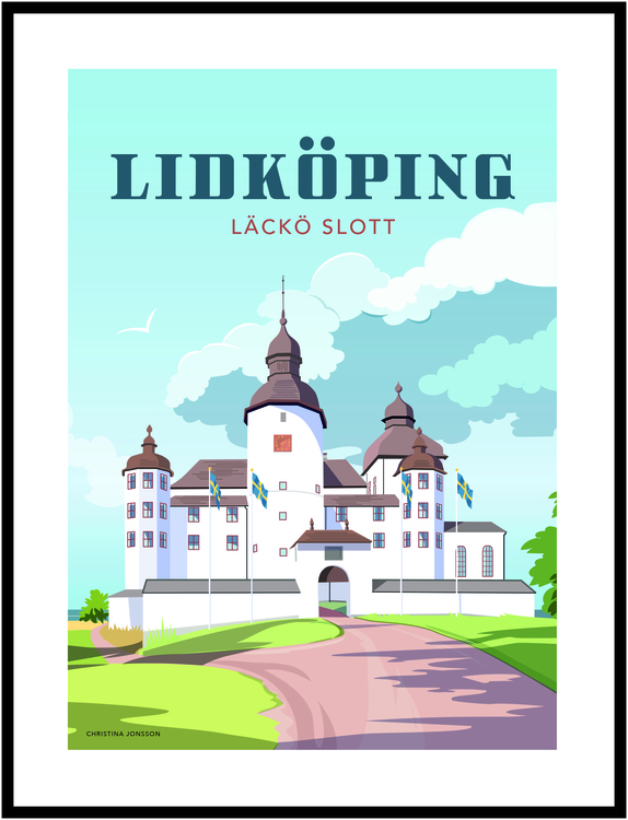Lidköping Läckö slott 30x40 print