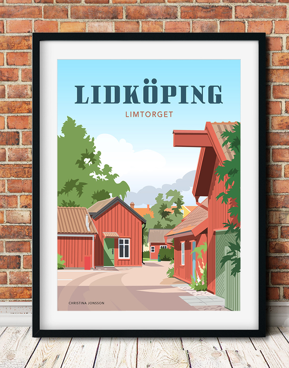 Lidköping Limtorget 30x40 print