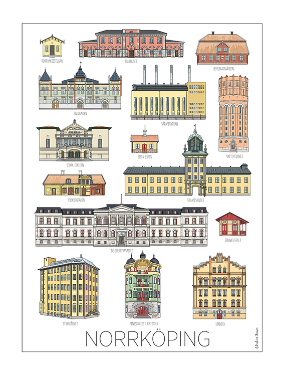 Norrköpingshus poster 50x70