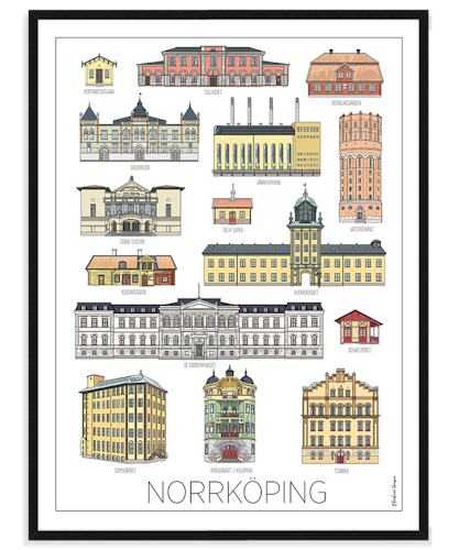 Norrköpingshus 30x40tavla
