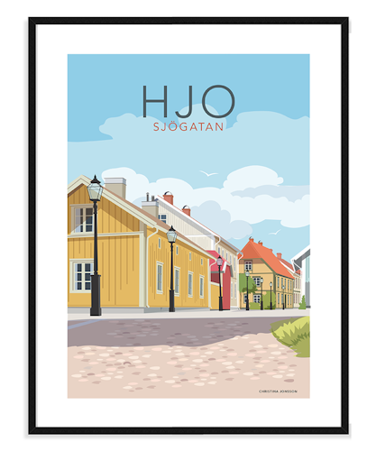 Hjo Sjögatan 30 x40 tavla