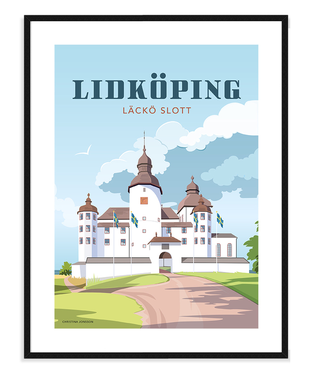 Lidköping Läcko slott 30x40 tavla