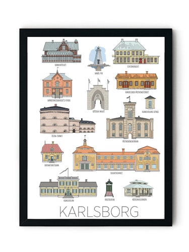 Karlsborgshus minitavla 15x20