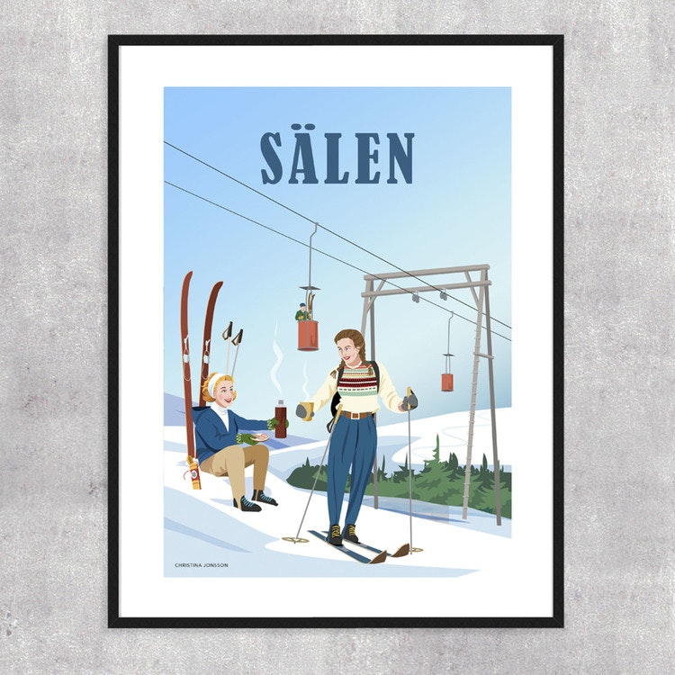 Sälen Hot cocoa 30x40 print