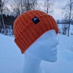 Ribbad Beanie, orange