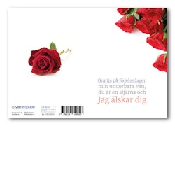Grattiskort - Red Roses V100.007-01