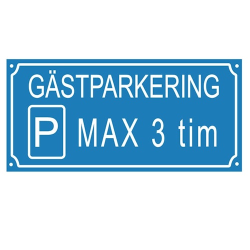 Skylt Parkering