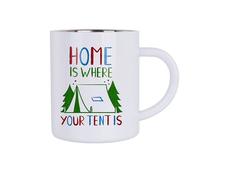 300ml Stainless Steel Mug (White)